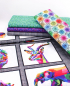 Preview: Designer- Baumwollstoff Bloom multicolor (10 cm)